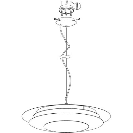 Eglo - Lampadario LED RGB dimmerabile a sospensione con filo MONEVA-C LED/27W/230V