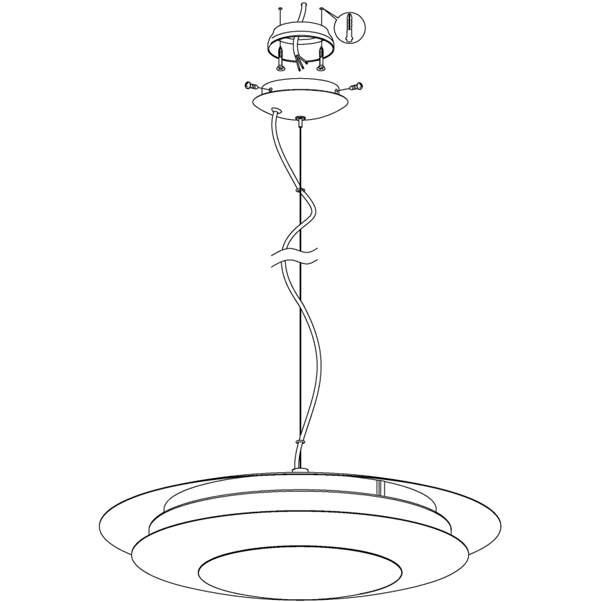 Eglo - Lampadario LED RGB dimmerabile a sospensione con filo MONEVA-C LED/27W/230V
