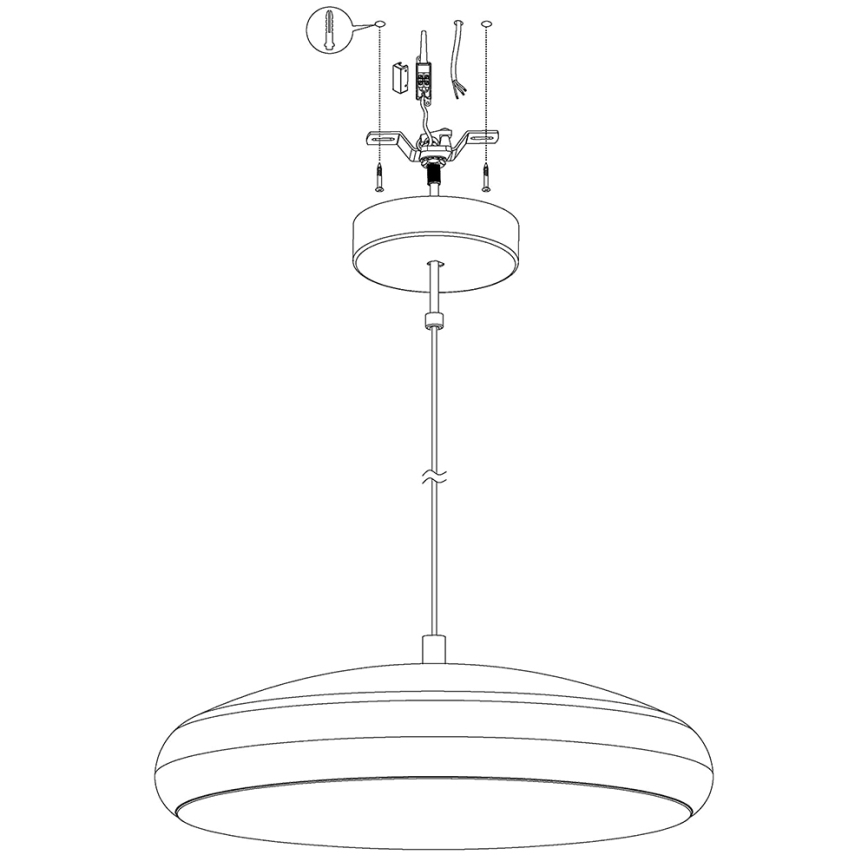 Eglo 98046 - LED RGB Lampada a sospensione dimmerabile su cavo RIODEVA-C LED/27W/230V