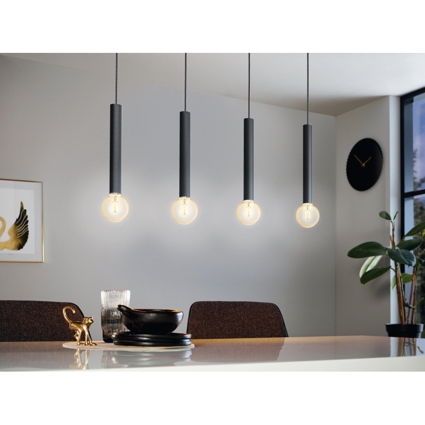 Eglo - Lampadario a sospensione con filo 4xE27/60W/230V