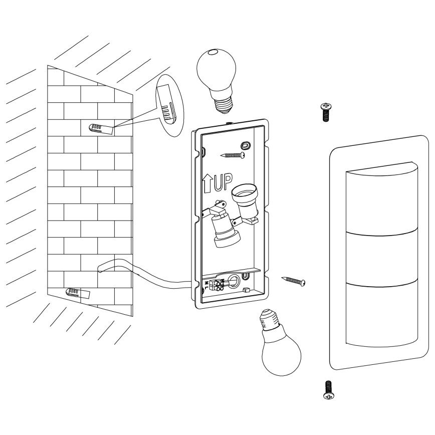 Eglo - Applique murale extérieur 2xE27/10W/230V anthracite IP44