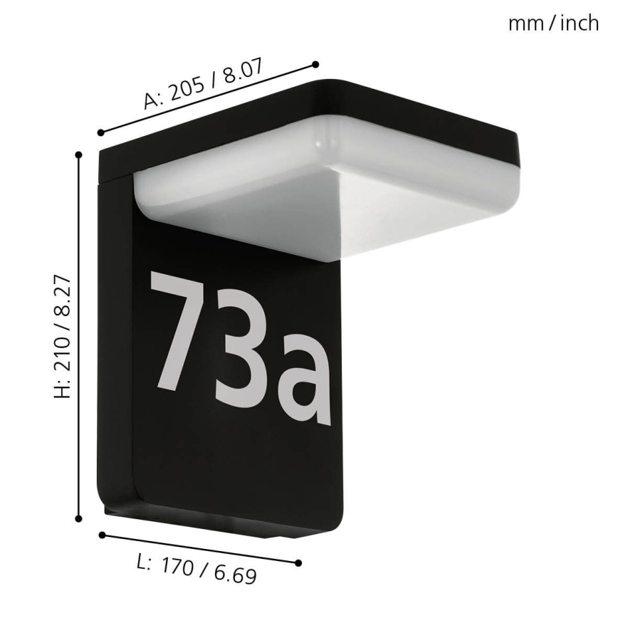 Eglo - Numero civico a LED LED/11W/230V IP44