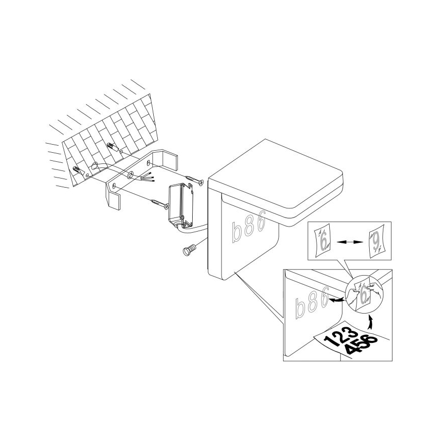 Eglo - Numéro de maison LED LED/11W/230V IP44
