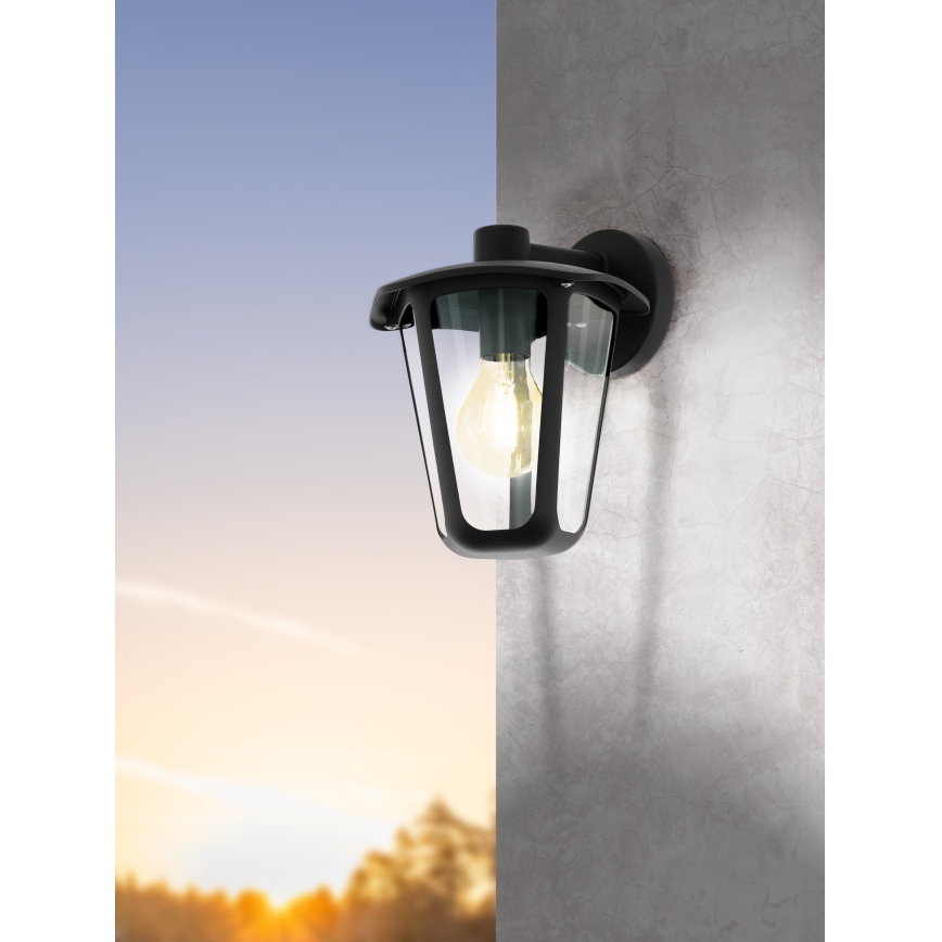 Eglo - Applique murale extérieur 1xE27/60W/230V noire IP44