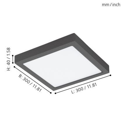 Eglo - LED dimmbares Außenleuchte ARGOLIS-C LED/22W/230V IP44 Bluetooth
