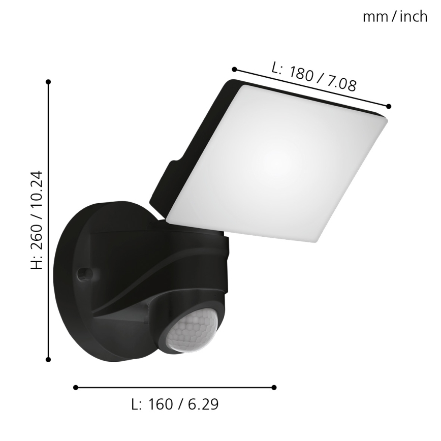 Eglo - Lampada LED da esterno con sensore LED/15W/230V IP44
