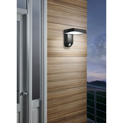 Eglo - Applique a LED solare con sensore LED/4,5W/3,7V IP44