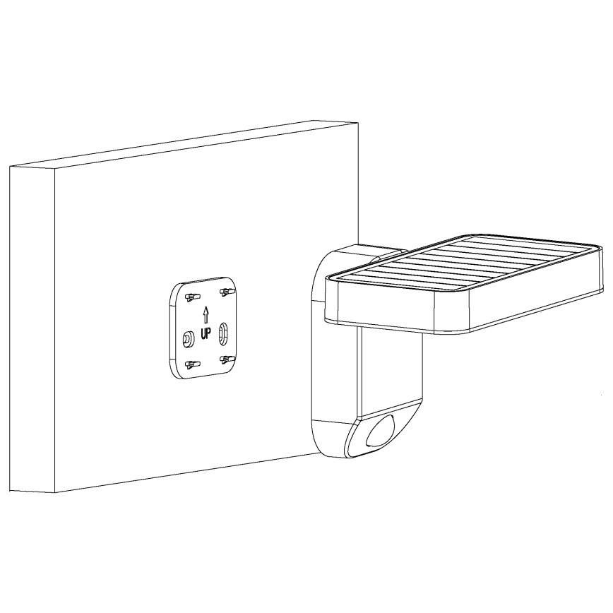 Eglo - Applique a LED solare con sensore LED/4,5W/3,7V IP44