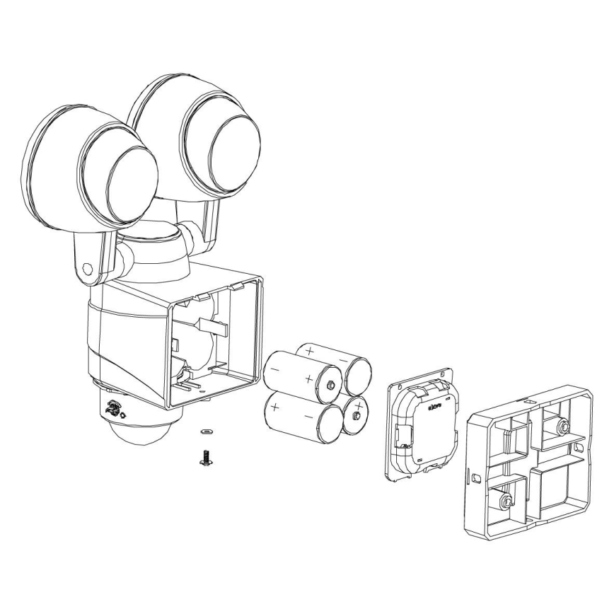 Eglo - LED-Außenleuchte mit Sensor 2xLED/4W/4xLR14 IP44
