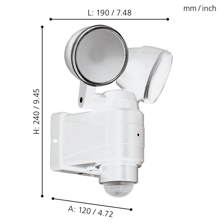 Eglo - Éclairage extérieur LED avec détecteur 2xLED/4W/4xLR1IP44
