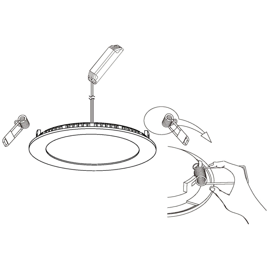 Eglo - Luminaire encastrable à intensité variable LED/5W/230V + télécommande