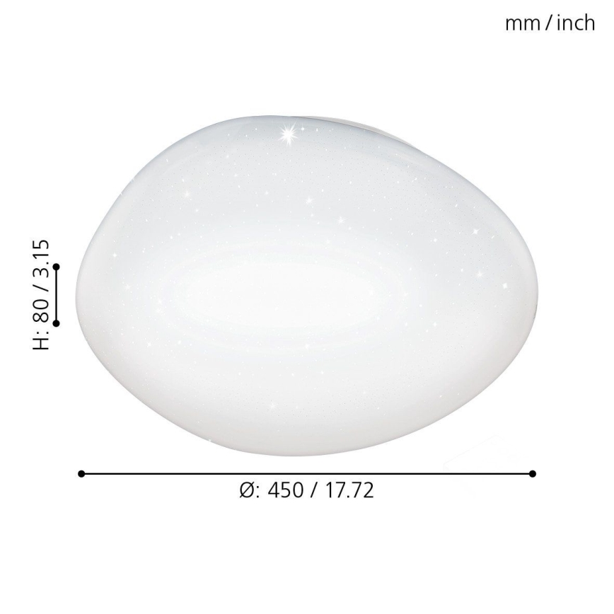 Eglo - LED-dimmbare Deckenleuchte LED/24W/230V Ø 45 cm + Fernbedienung