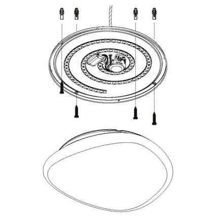 Eglo 98228 - LED-dimmbare Deckenleuchte SILERAS-A LED/36W/230V Ø 60 cm + Fernbedienung
