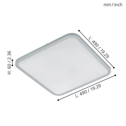 Eglo - Plafoniera LED dimmerabile LED/30W/230V + Telecomando