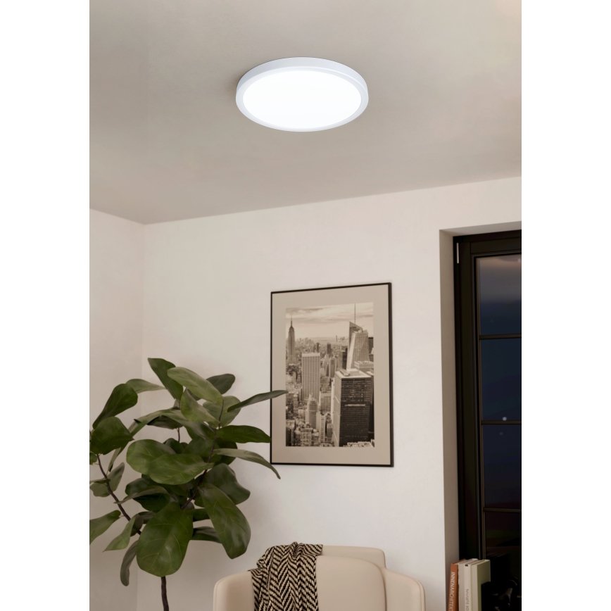Eglo - Plafonnier LED dimmable 20 W, 230 V avec télécommande, Ø 30 cm