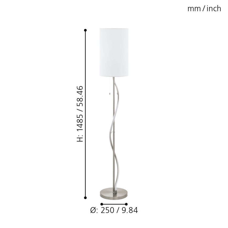 Eglo - Lampada da terra LED 1xE27/60W/230V + LED/11,8W