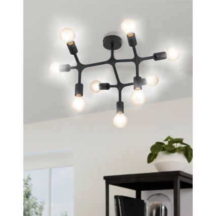 Eglo - Lampadario a plafone 9xE27/60W/230V
