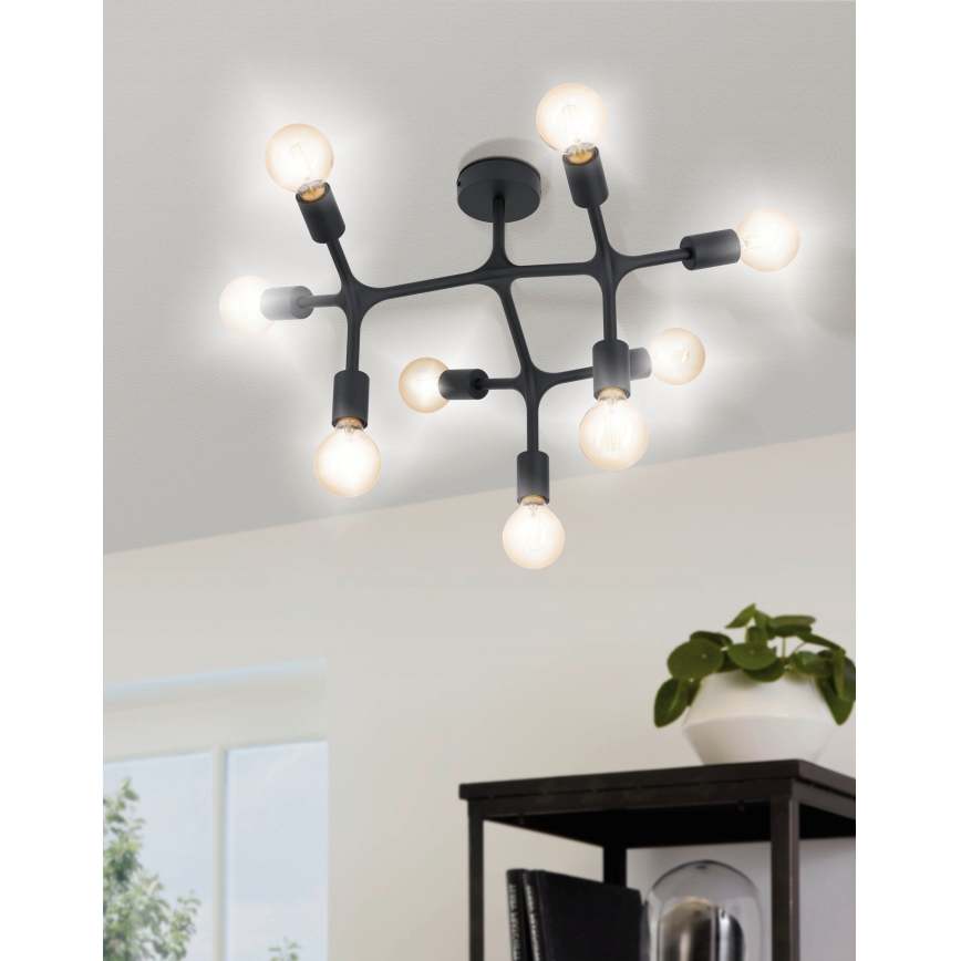 Eglo - Lampadario a plafone 9xE27/60W/230V