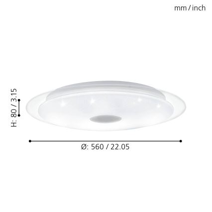 Eglo - Plafoniera LED dimmerabile LED/36W/230V + telecomando
