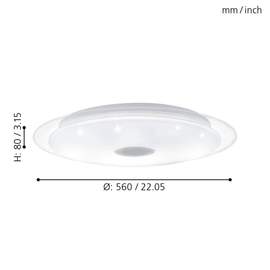Eglo - Plafoniera LED dimmerabile LED/36W/230V + telecomando