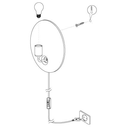 Eglo - Applique murale 1xE27/60W/230V