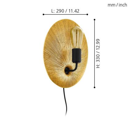 Eglo 98379 - Wandleuchte GASCUERIA 1xE27/60W/230V