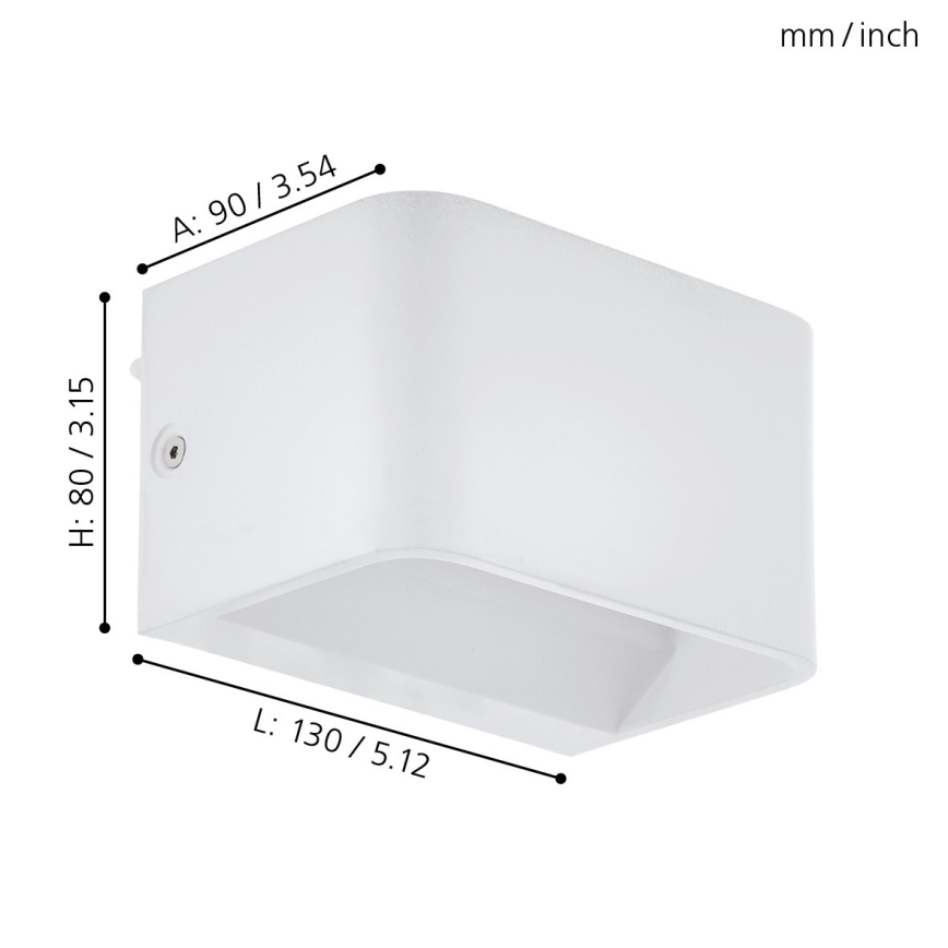 Eglo - Applique a LED LED/6W/230V 3000K bianco