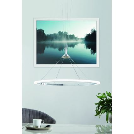 Eglo 98427 - RGB-LED, dimmbare Pendelleuchte HORNITOS-C mit Seilaufhängung LED/37W/230V + Fernbedienung