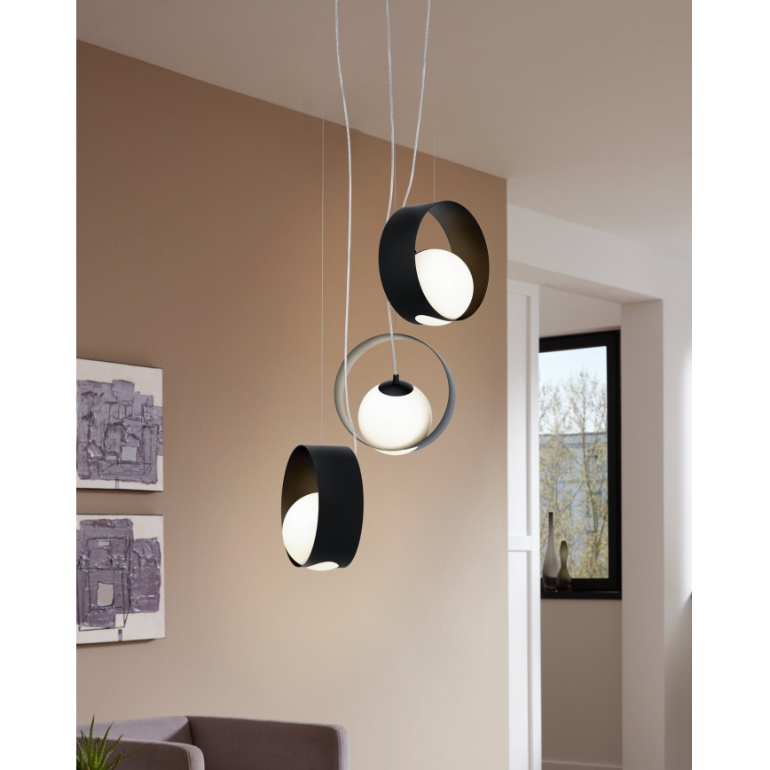 Eglo 98441 - Suspension sur câble CAMARGO 3xE14/40W/230V