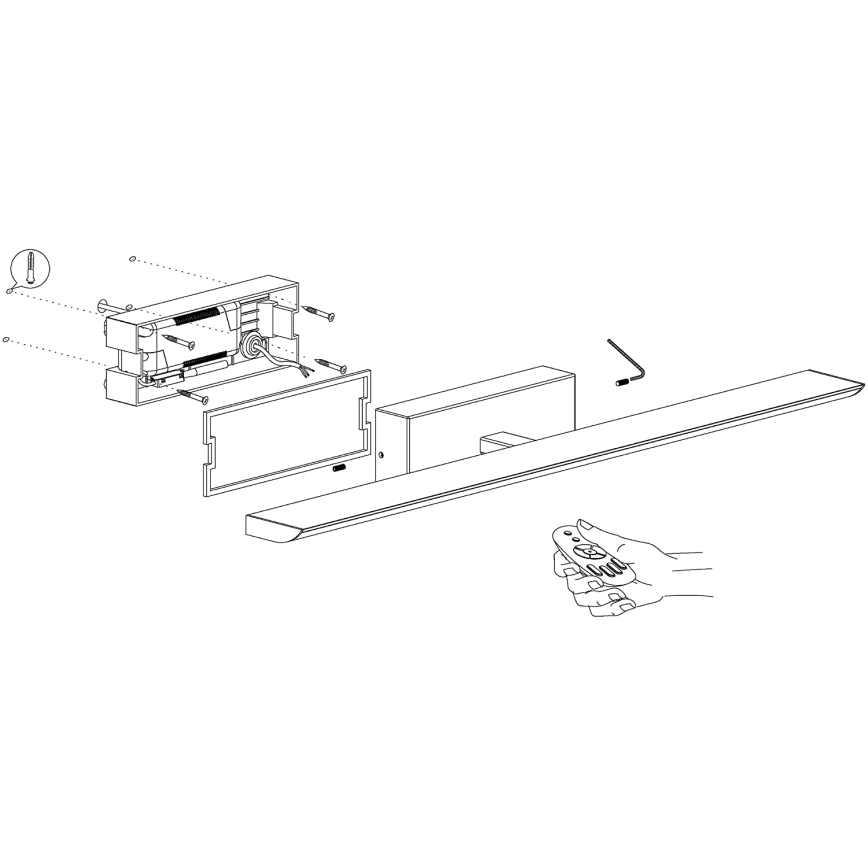 Eglo - LED RGB dimmbares Badezimmerlicht LED/15,6W/230V IP44 + Fernbedienung