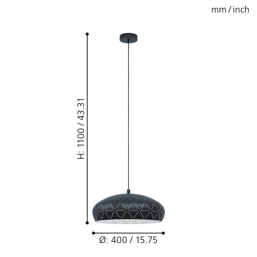 Eglo - Suspension avec fil 1xE27/28W/230V
