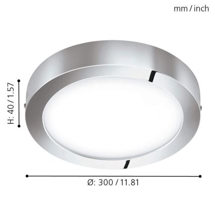 Eglo 98559 - Plafoniera da soffitto dimmerabile LED RGB FUEVA-C LED/21W/230V, Ø 30 cm
