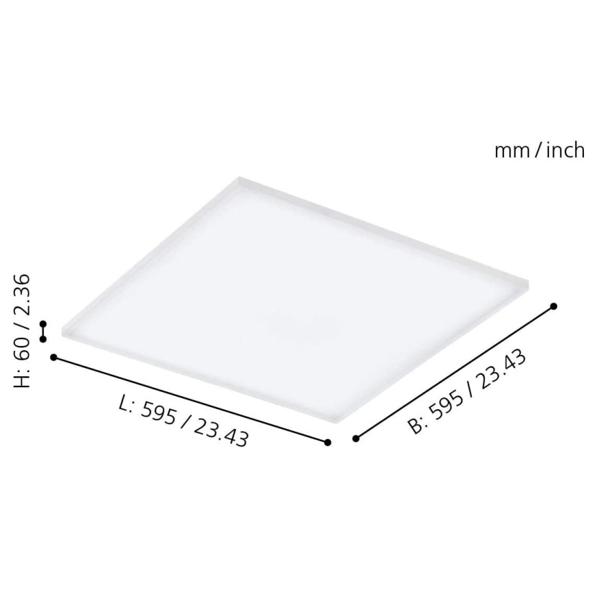 Eglo - Plafoniera LED RGB dimmerabile TURCONA-C LED/30W/230V + T