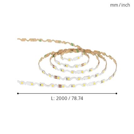 Eglo - Ruban LED/9,6W/230V/24V