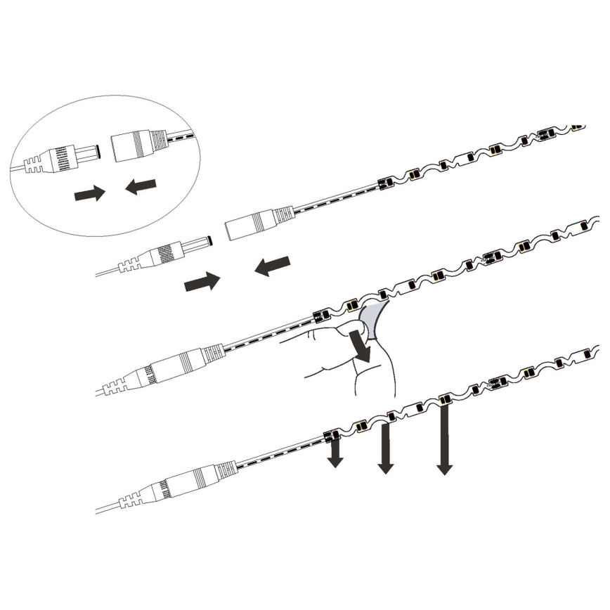 Eglo - Ruban LED/9,6W/230V/24V
