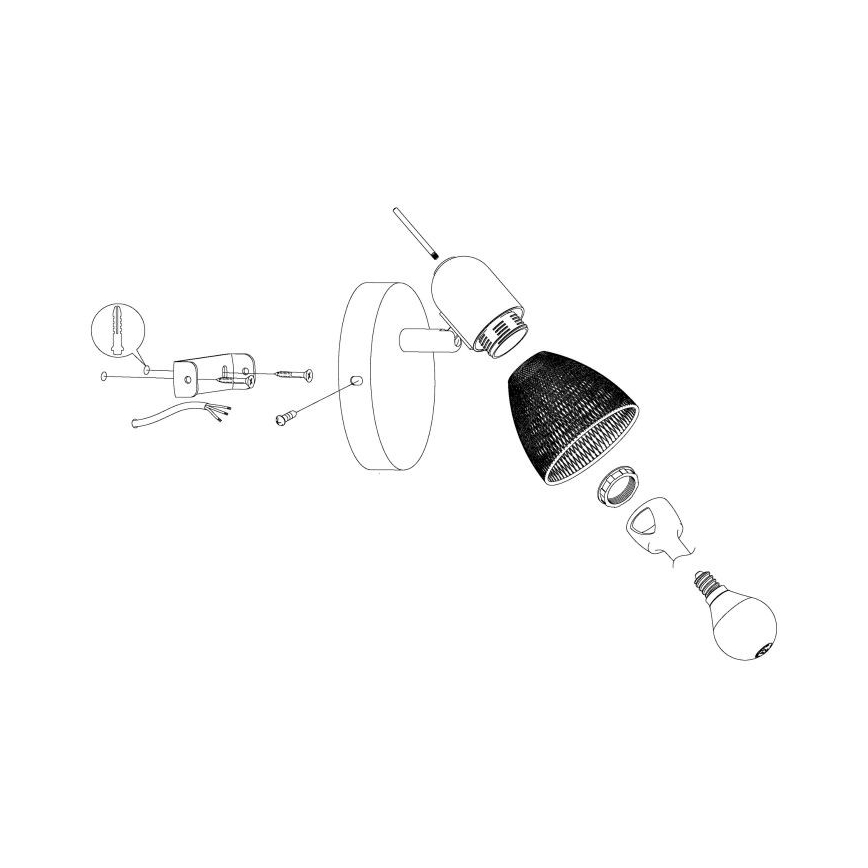 Eglo - Luce Spot da parete 1xE14/28W/230V
