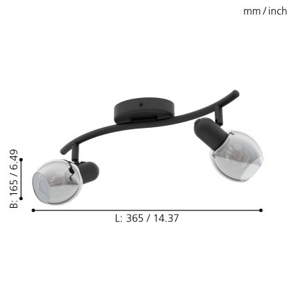 Eglo - Luce Spot 2xE14/28W/230V