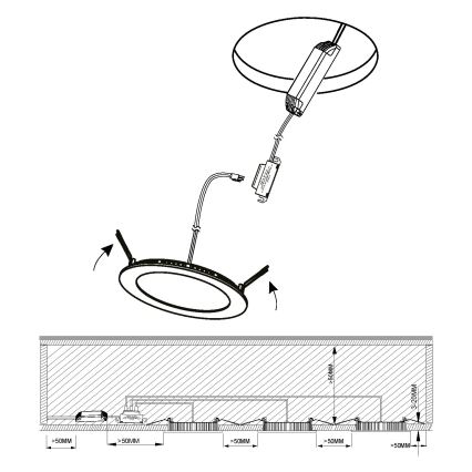 Eglo - Set da 3 faretti da incasso per bagno a LED FUEVA 1xLED/2,8W/230V IP44 cromo lucido Ø 8,5 cm