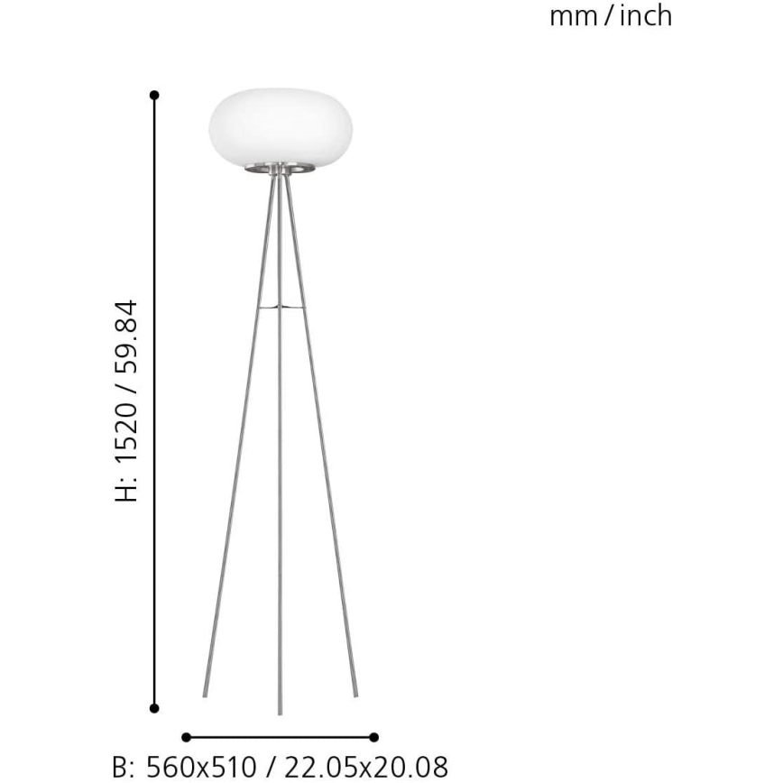 Eglo - Dimmbare LED-RGB-Stehleuchte OPTICA-C LED/17W/230V d 56 cm