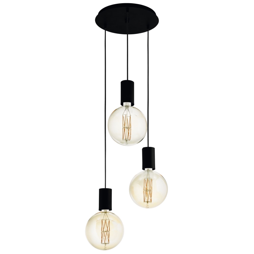 Eglo - Lampadario a sospensione con filo 3xE27/40W/230V