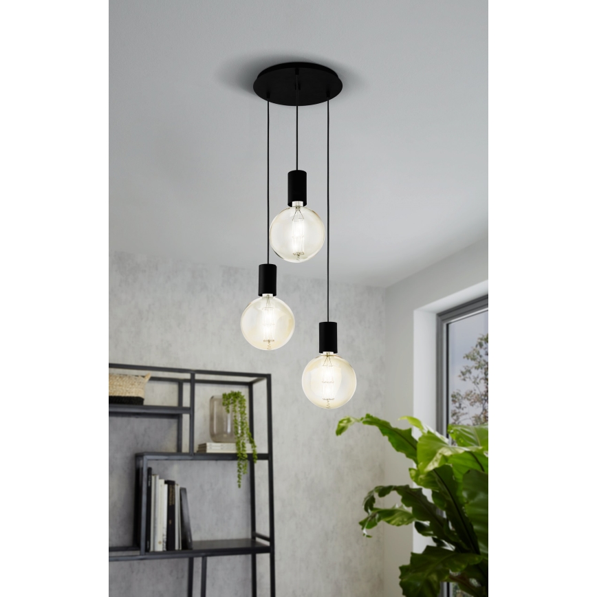 Eglo - Lampadario a sospensione con filo 3xE27/40W/230V