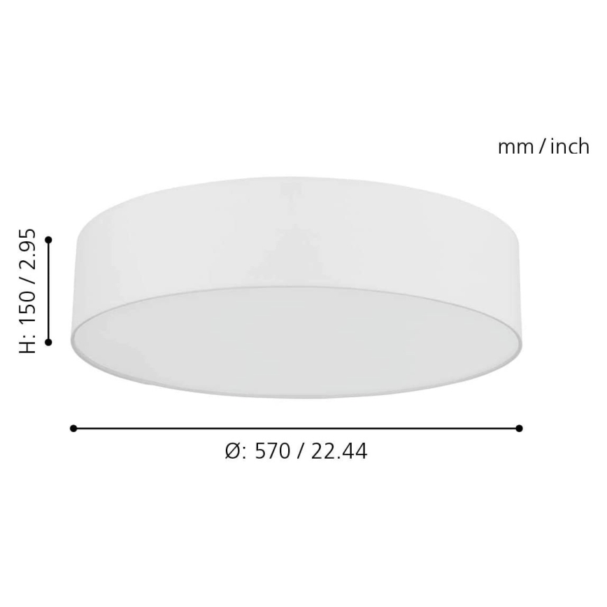Eglo - Plafoniera LED RGB dimmerabile ROMAO-C LED/33W/230V + T