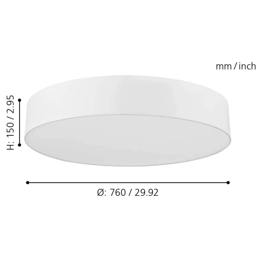 Eglo - Plafonnier à intensité variable RGB ROMAO-C LED/42W/230V + télécommande