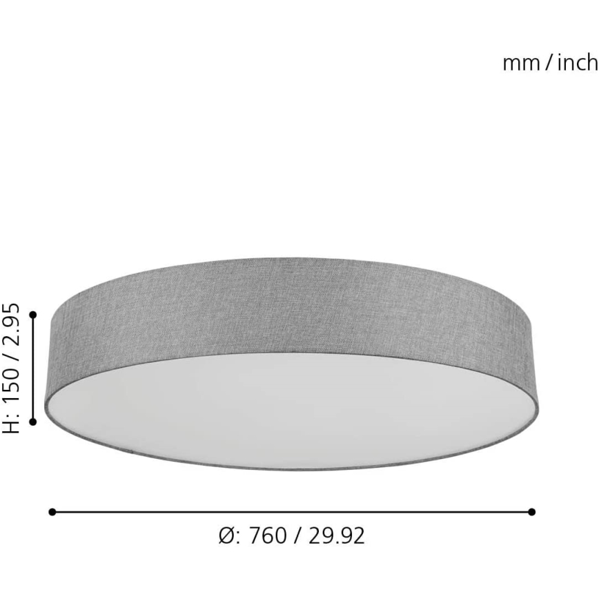 Eglo - Plafoniera dimmerabile RGBW ROMAO-C LED/45W/230V + telecomando