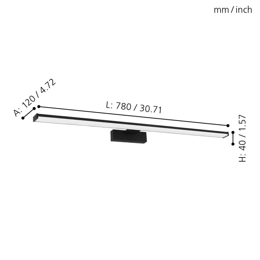 Eglo - Éclairage de miroir salle de bain LED/14W/230V 4000K 78 cm IP44