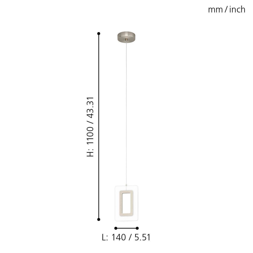 Eglo 98678 - LED-Pendelleuchte an Drahtseil ENALURI LED/5,4W/230V