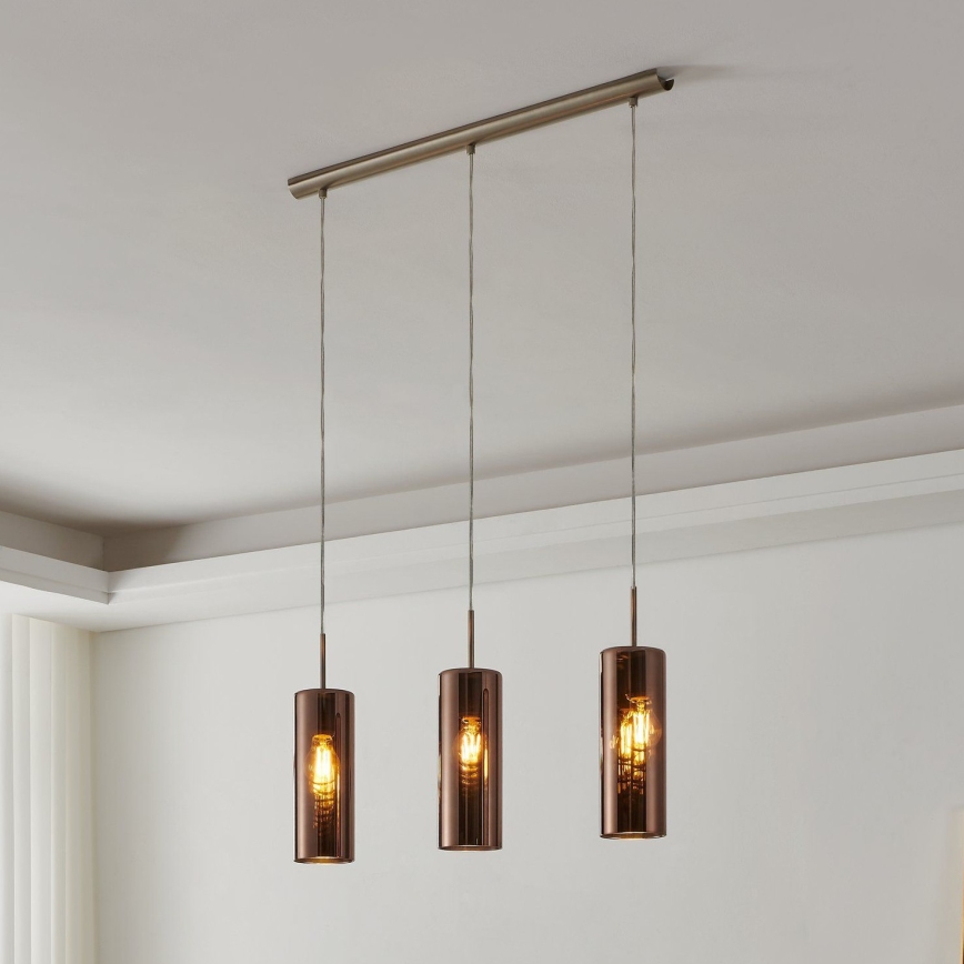 Eglo 98699 - Suspension sur câble SELVINO 3xE27/15W/230V
