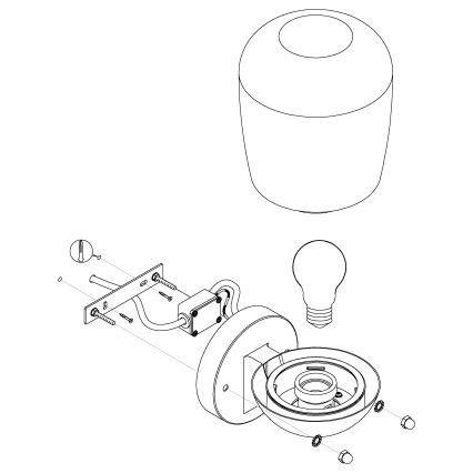 Eglo - Applique da esterno 1xE27/60W/230V IP44