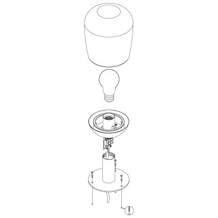 Eglo - Lampada da esterno 1xE27/60W/230V IP44