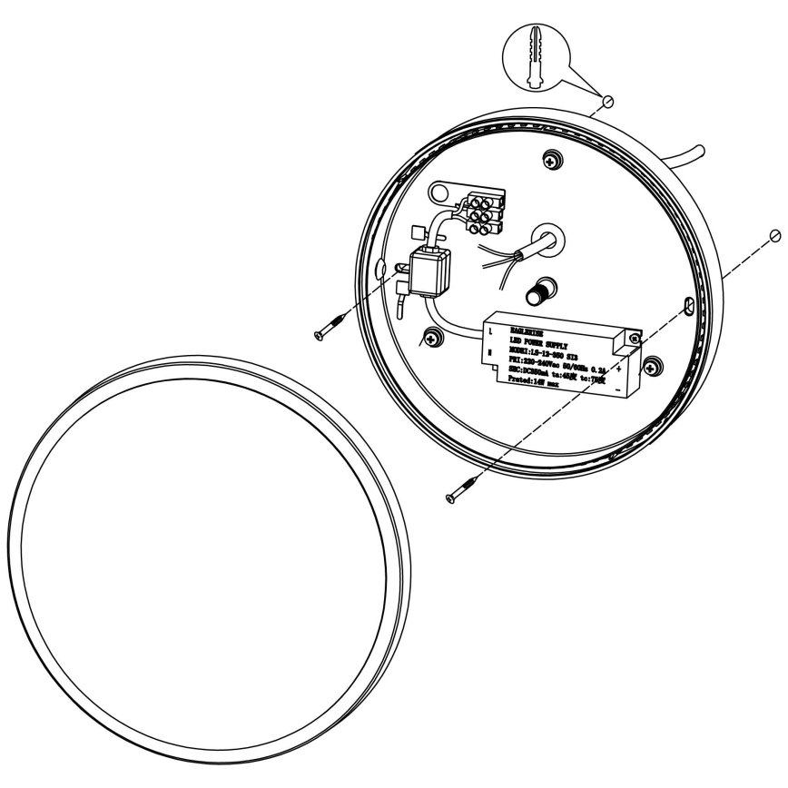 Eglo 98712 - Applique da esterno a LED MONGODIO LED/11,5W/230V IP44